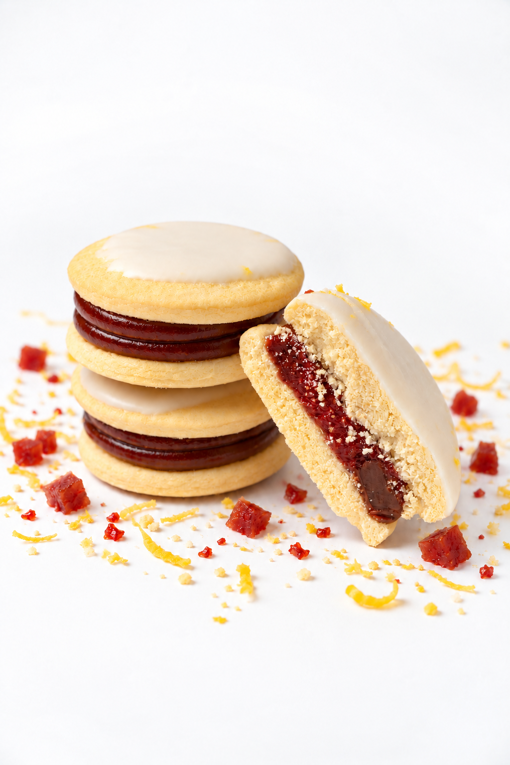 Lemon Guava & Dulce de Leche Alfajores