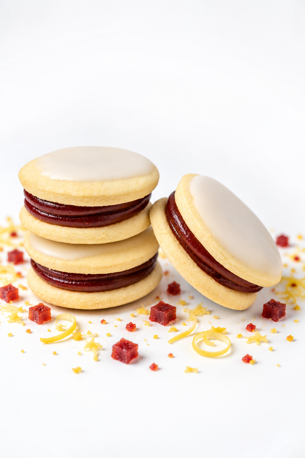 Lemon Guava & Dulce de Leche Alfajores