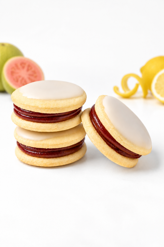 Lemon Guava & Dulce de Leche Alfajores