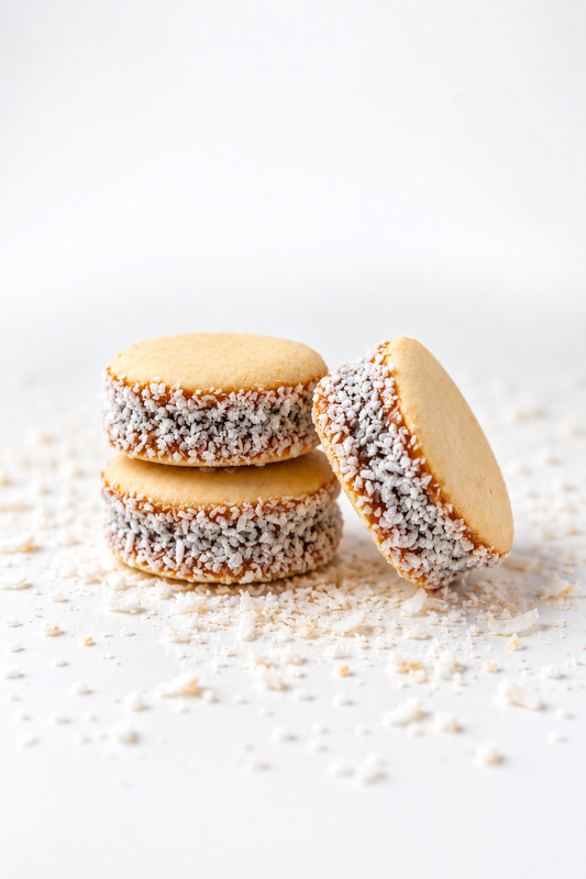 Mini Classic Dulce de Leche with Coconut Alfajores